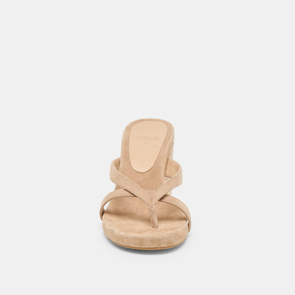 HELAN ESPADRILLE WEDGES CAMEL SUEDE