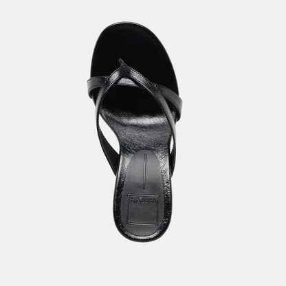 HELAN WEDGES BLACK LEATHER