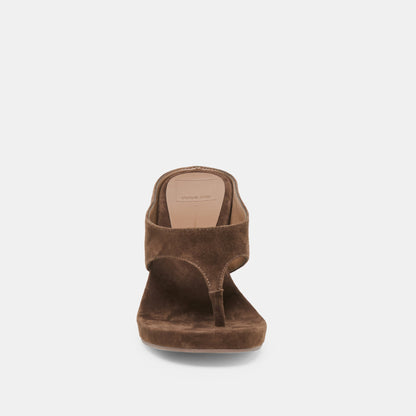 HINNA WEDGES DK BROWN SUEDE