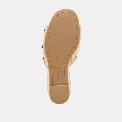 HOLTA STUD WEDGES CAMEL SUEDE