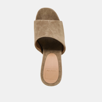 HOLTA WEDGES OLIVE SUEDE