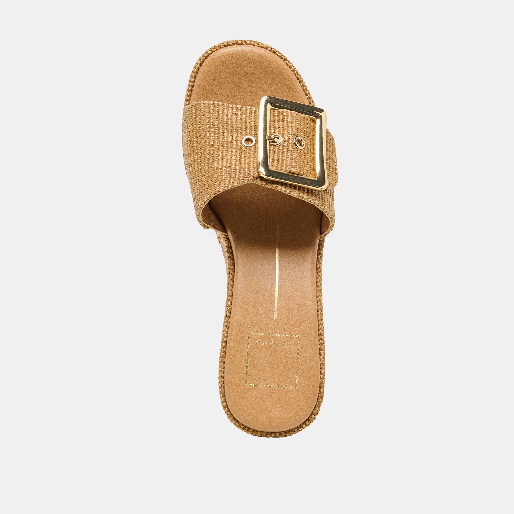 JILIAN WEDGES MOCHA RAFFIA