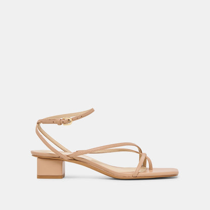 KARLOS WIDE SANDALS LT TAN LEATHER