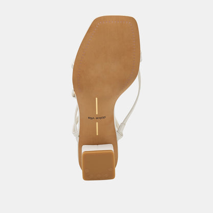 KARLOS WIDE SANDALS TRUE WHITE LEATHER
