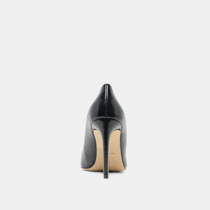 LANKY HEELS BLACK LEATHER