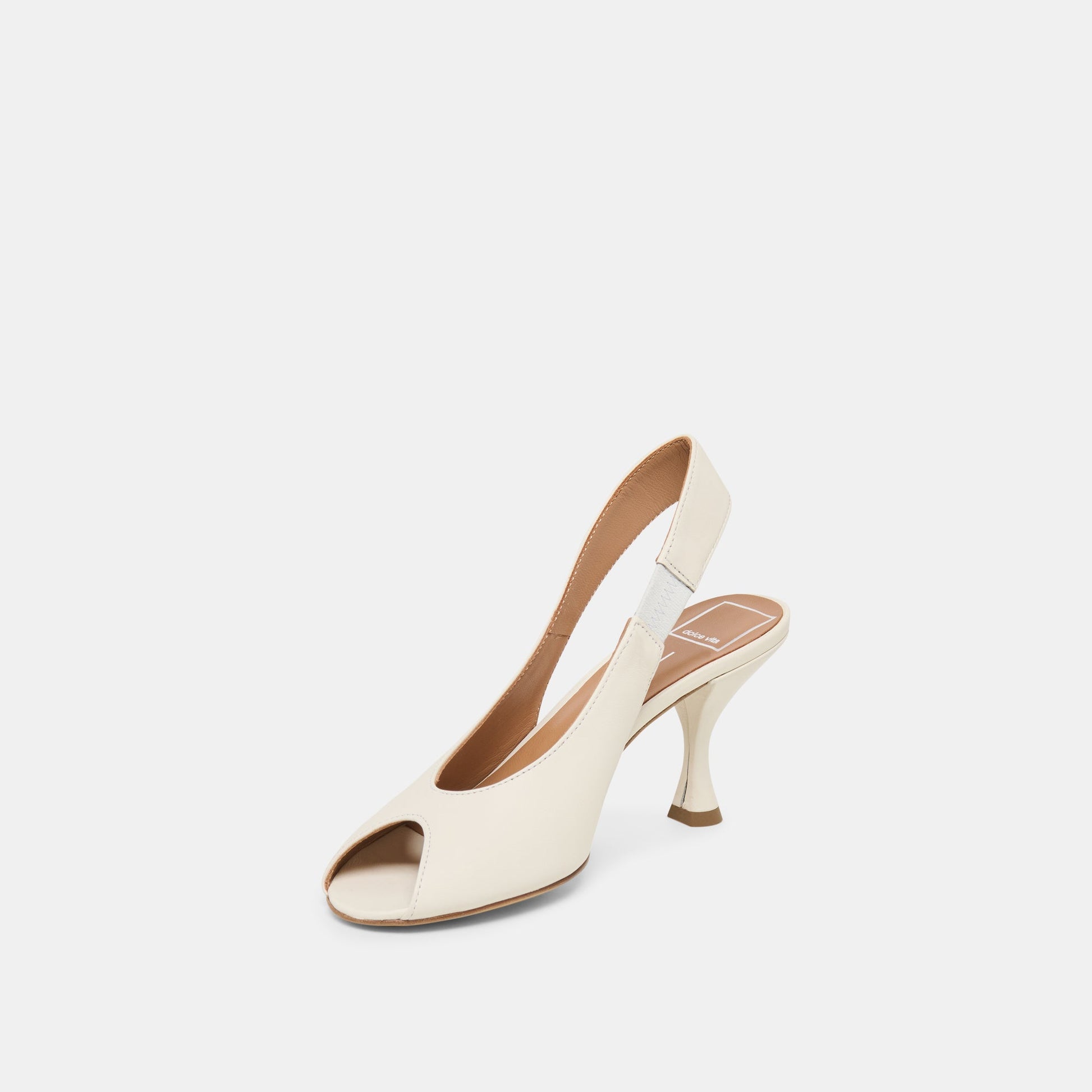MADOW HEELS OFF WHITE LEATHER