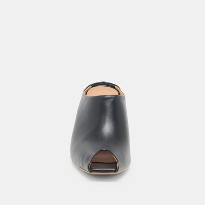 MERY HEELS BLACK LEATHER