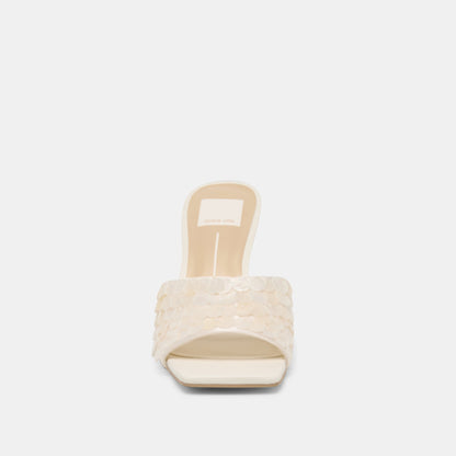 NANDY CONFETTI HEELS IVORY SEQUIN