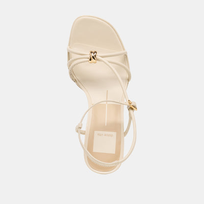 ODETE HEELS CREME LEATHER