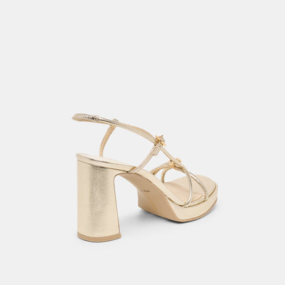 ODETE HEELS GOLD LEATHER