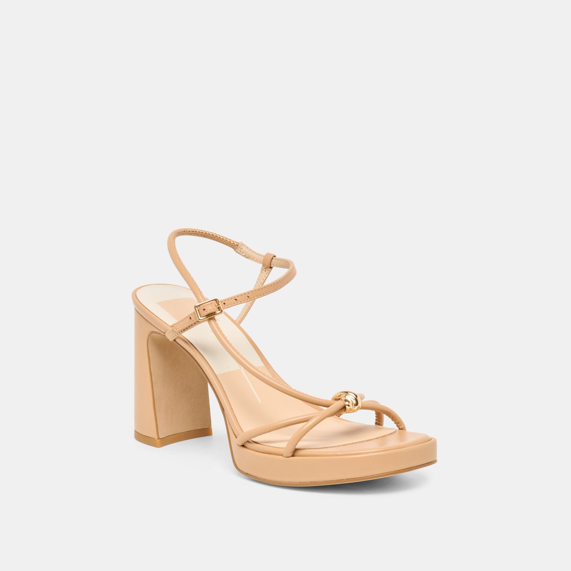 ODETE HEELS LT TAN LEATHER