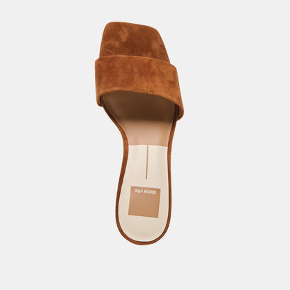 QAILY WIDE WEDGES BROWN SUEDE