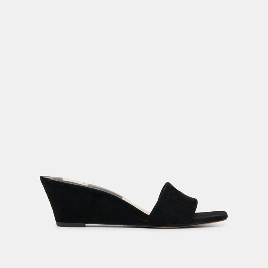 QAILY WEDGES ONYX SUEDE