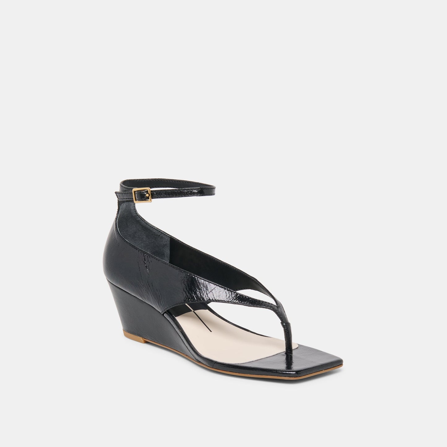 QUINNY WEDGES BLACK LEATHER