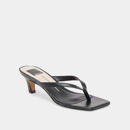 RAMIA HEELS BLACK LEATHER