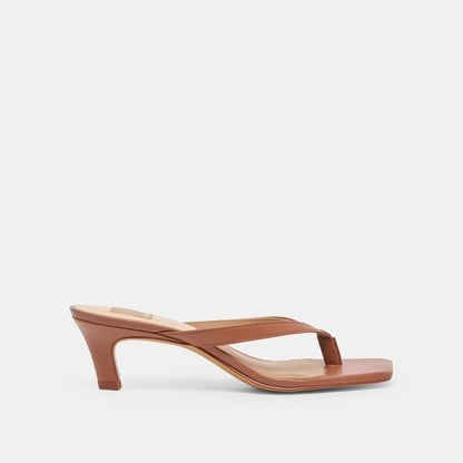 RAMIA HEELS COGNAC LEATHER