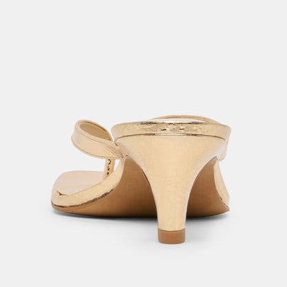 RAMIA HEELS GOLD DISTRESSED LEATHER