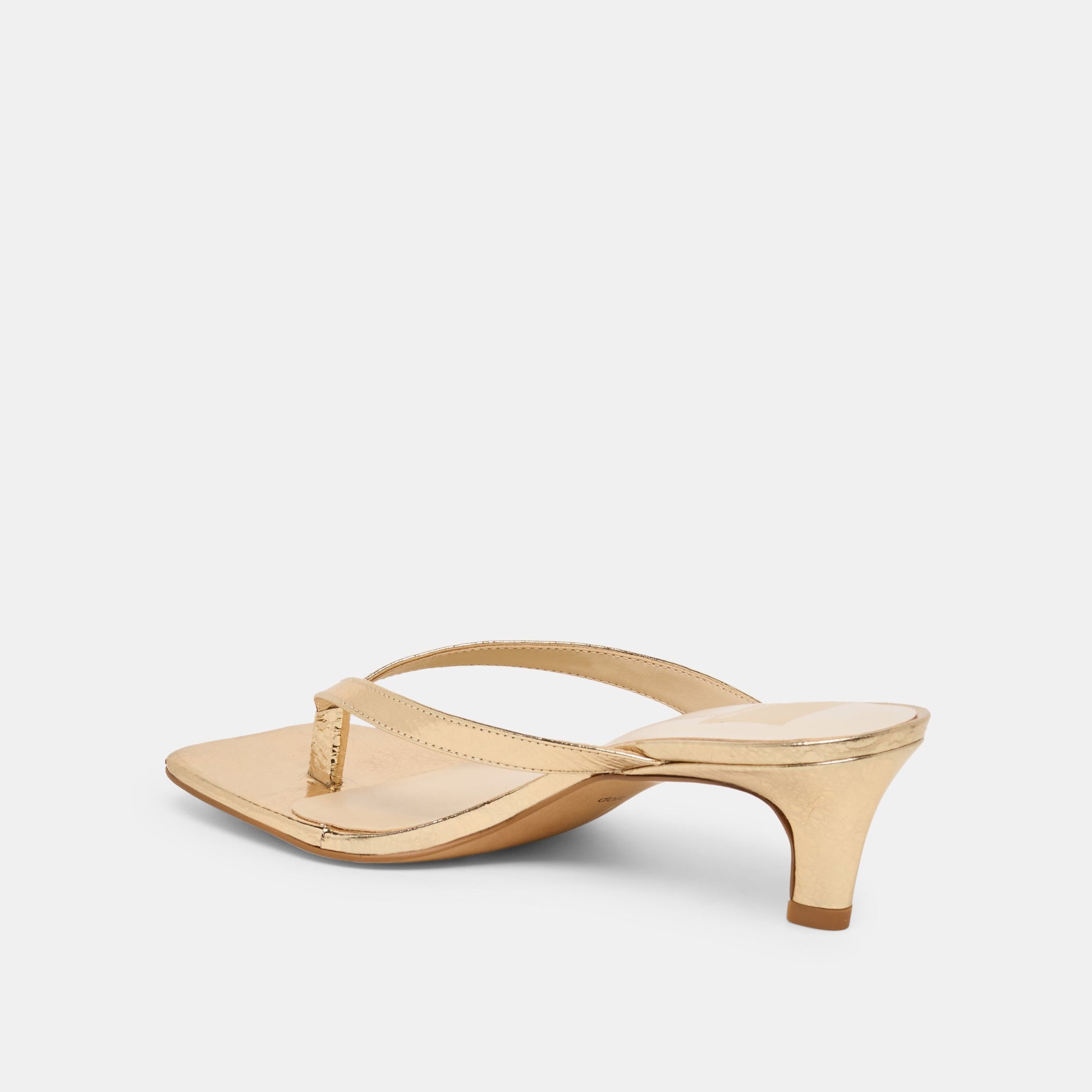 RAMIA HEELS GOLD DISTRESSED LEATHER