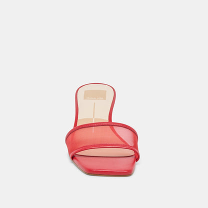 REXA MESH HEELS CHERRY MESH