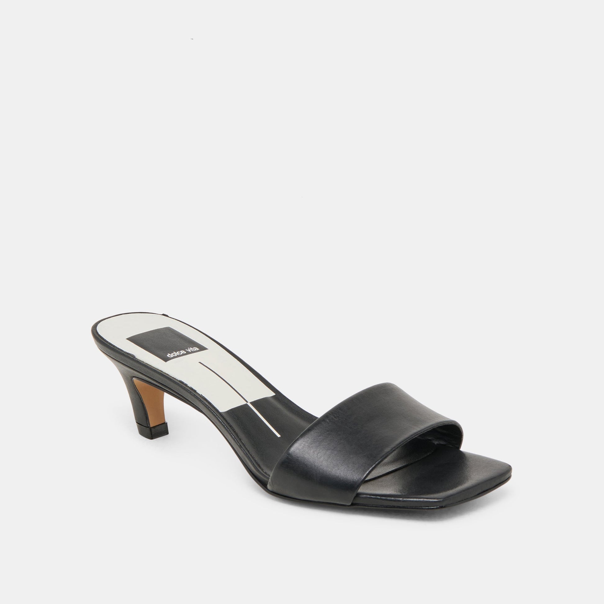 REXA HEELS BLACK LEATHER