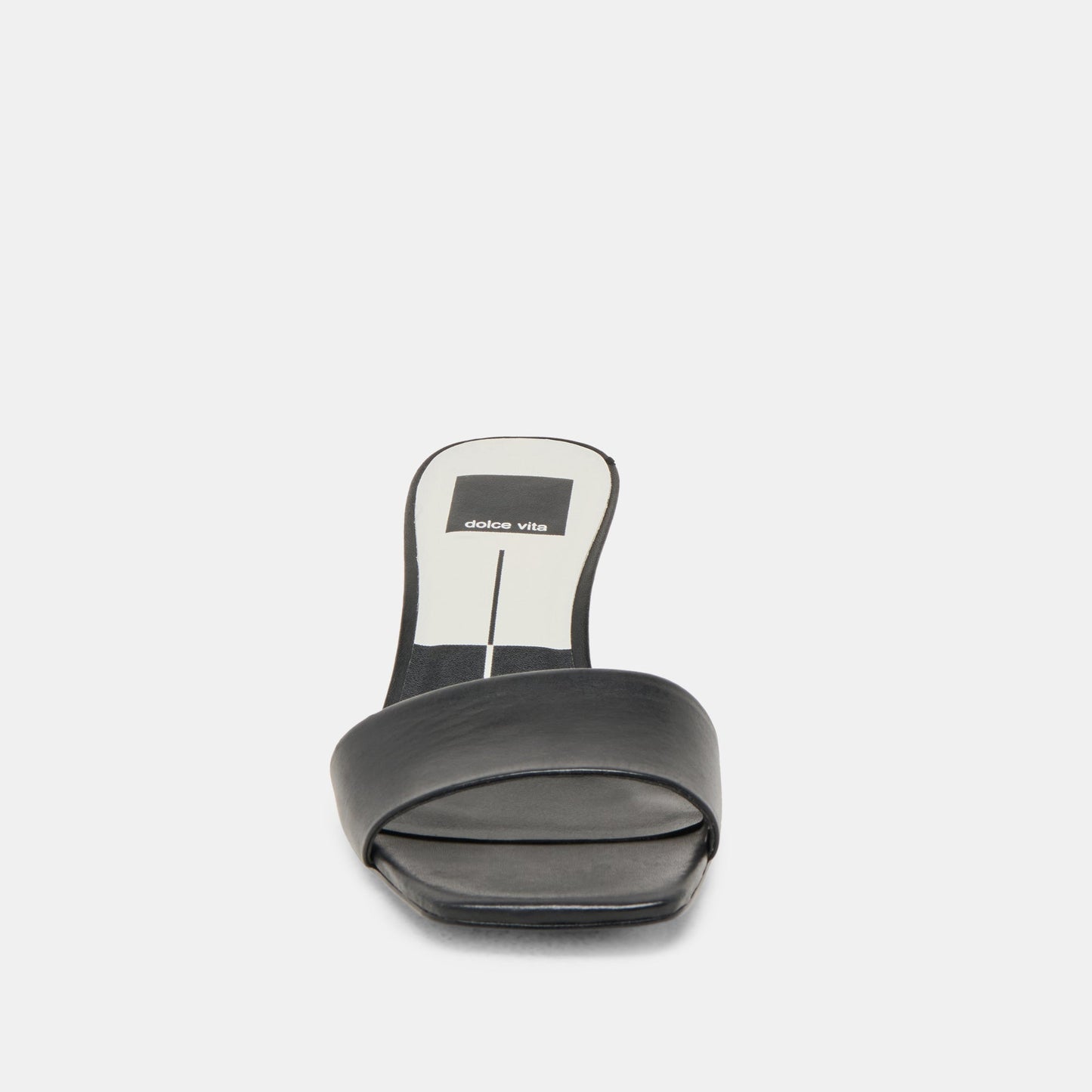 REXA WIDE HEELS BLACK LEATHER