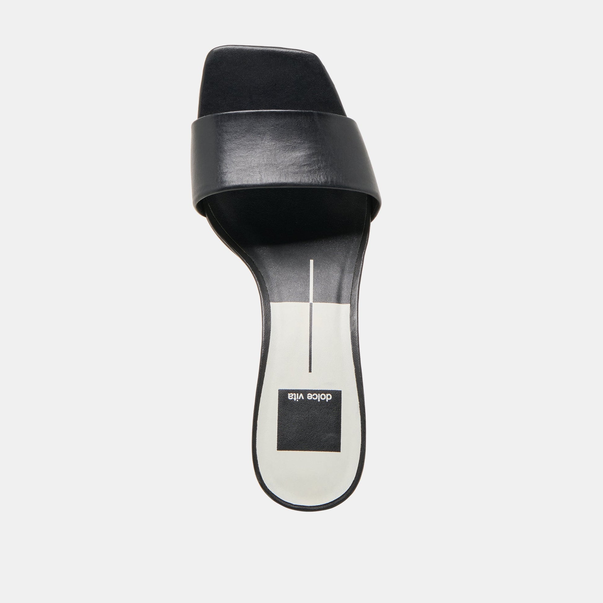 REXA WIDE HEELS BLACK LEATHER