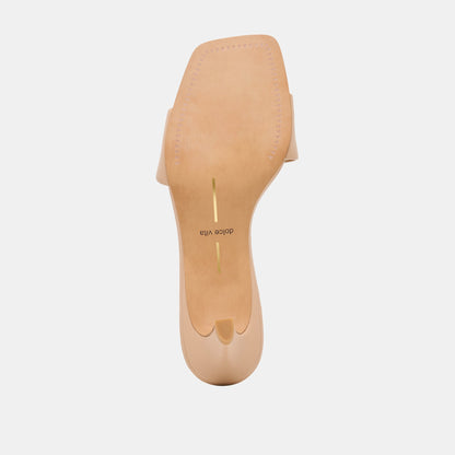 REXA WIDE HEELS LIGHT TAN LEATHER