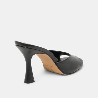 ROSHA HEELS BLACK LEATHER