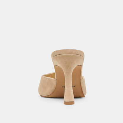 ROSHA HEELS CAMEL SUEDE