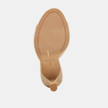 ROSHA HEELS CAMEL SUEDE