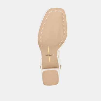 TISHA HEELS TRUE WHITE SATIN