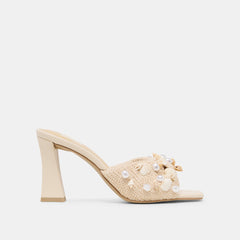 OATMEAL BEADED RAFFIA