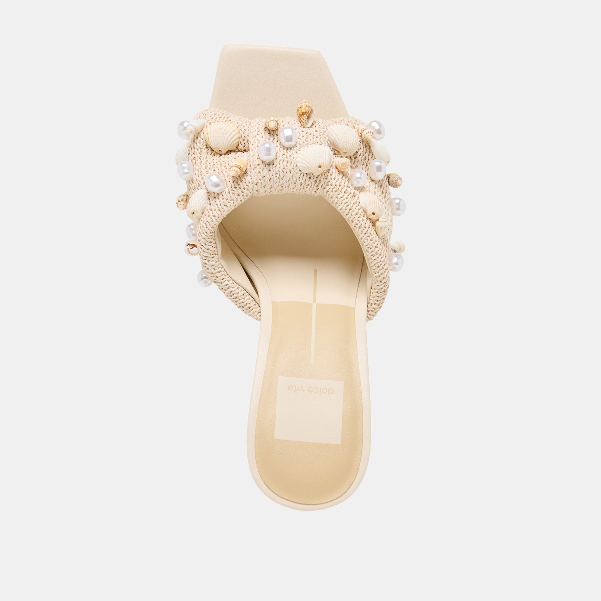 TYLAH HEELS OATMEAL BEADED RAFFIA