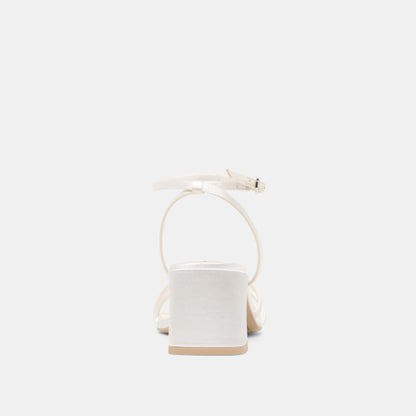 YSABEL HEELS TRUE WHITE SATIN