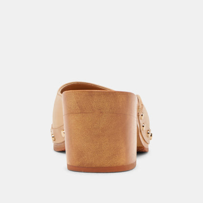 CAMYN HEELS CAFE LEATHER