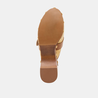 DEBRAH CLOGS LT NATURAL RAFFIA