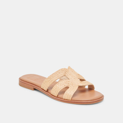 EMON SANDALS LT NATURAL RAFFIA