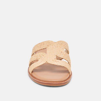 EMON SANDALS LT NATURAL RAFFIA