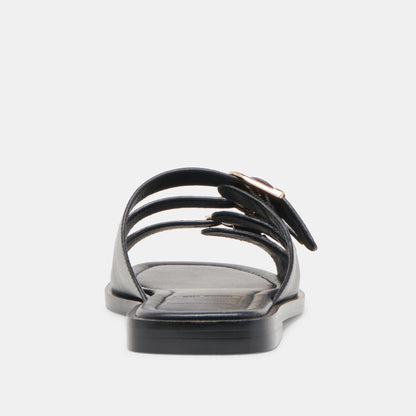 FIN SANDALS BLACK LEATHER