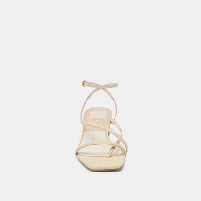 KARLOS SANDALS NATURAL WOVEN RAFFIA