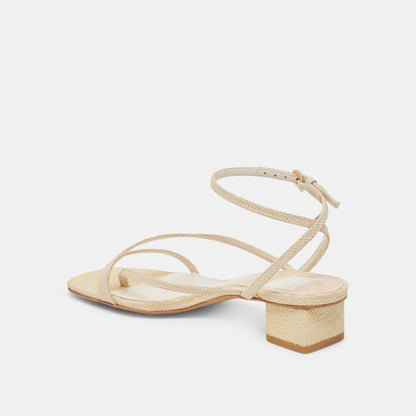 KARLOS SANDALS NATURAL WOVEN RAFFIA