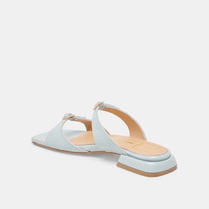 LAVERN SANDALS ICE BLUE CRINKLE PATENT