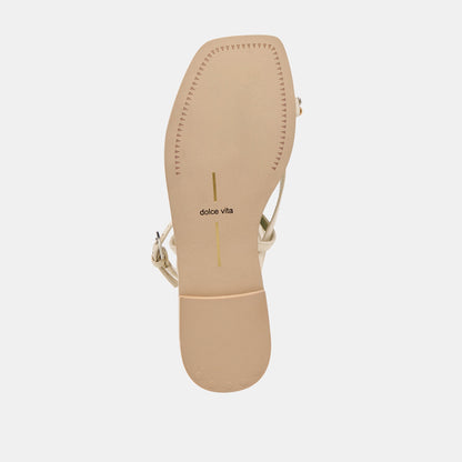 TYRICE SANDALS BONE LEATHER