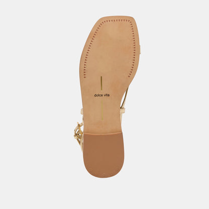 TYRICE SANDALS GOLD LEATHER