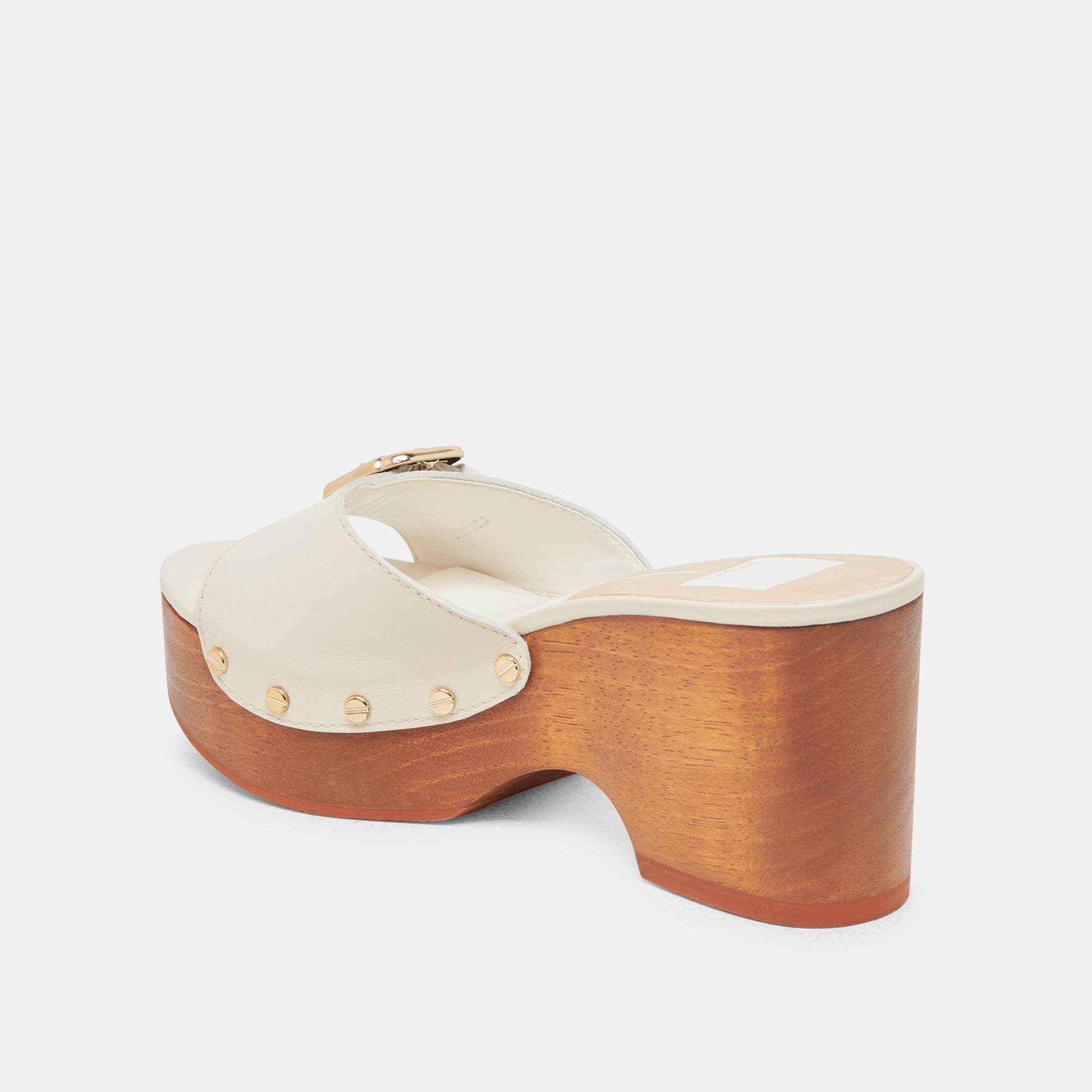 YALAH HEELS OFF WHITE LEATHER