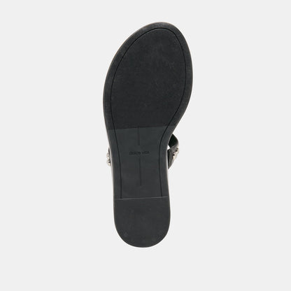AMARY STUD SANDALS BLACK LEATHER