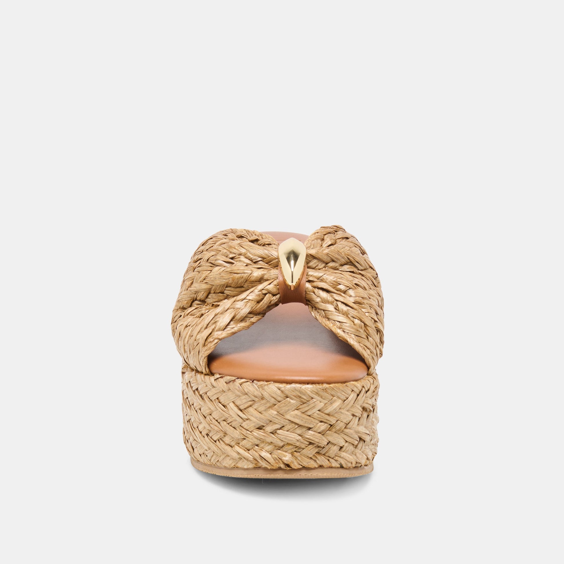 BARRIO WEDGES NATURAL RAFFIA