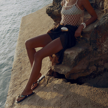 CELY SANDALS DK BROWN LEATHER