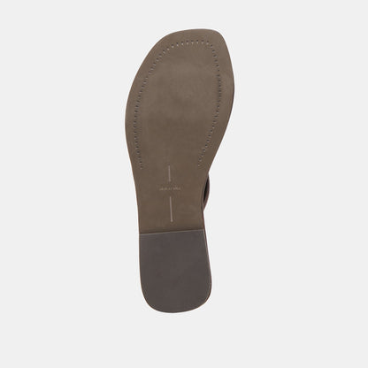 CELY SANDALS DK BROWN LEATHER