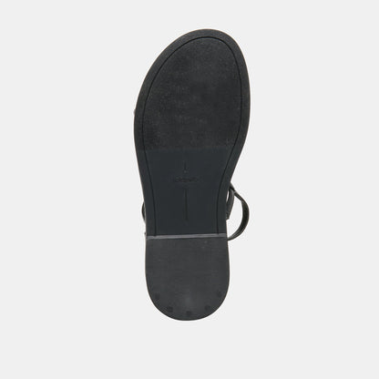 DOM SANDALS BLACK LEATHER